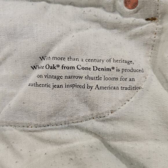 Banana Republic Jeans Womens 27 Short White Oak Cone Selvedge Blue Denim USA - Picture 5 of 11